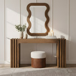 Bellagio Oak Veneer Mirror in Brown