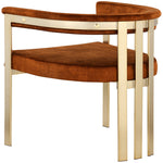 Marcello Velvet Upholstered Dining Chair in Cognac