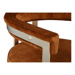 Marcello Velvet Upholstered Dining Chair in Cognac