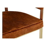 Marcello Velvet Upholstered Dining Chair in Cognac