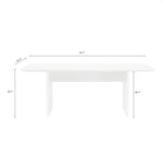 Ella 79" Dining Table in White