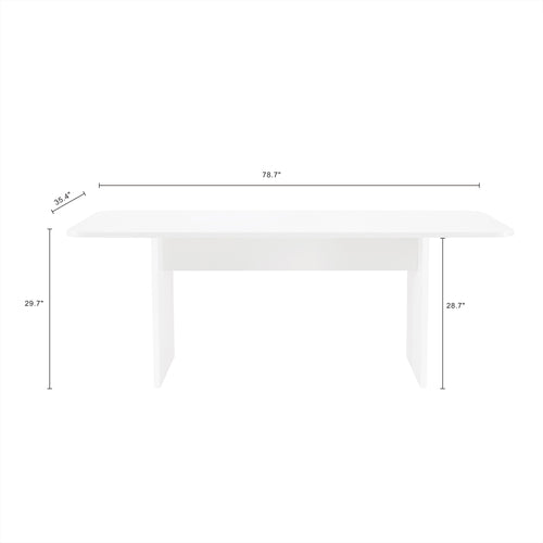 Ella 79" Dining Table in White