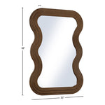 Bellagio Oak Veneer Mirror in Brown