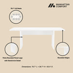 Ella 79" Dining Table in White