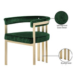 Marcello Velvet Upholstered Dining Chair in Green