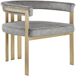 Marcello Velvet Upholstered Dining Chair in Grey