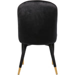 Belle Velvet Upholstered Dining Chair in Black