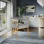 Marcello Velvet Upholstered Dining Chair in Grey