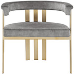 Marcello Velvet Upholstered Dining Chair in Grey