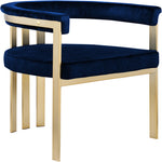 Marcello Velvet Upholstered Dining Chair in Navy