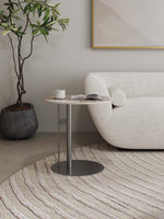 Alondra Sintered Stone Top End Table in Black