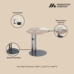 Alondra Sintered Stone Top End Table in Black