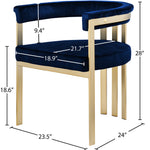 Marcello Velvet Upholstered Dining Chair in Navy