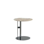 Alondra Sintered Stone Top End Table in Black