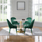 Belle Velvet Upholstered Dining Chair in Green