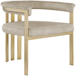 Marcello Velvet Upholstered Dining Chair in Stone