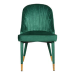 Belle Velvet Upholstered Dining Chair in Green