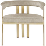 Marcello Velvet Upholstered Dining Chair in Stone
