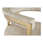 Marcello Velvet Upholstered Dining Chair in Stone