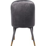 Belle Velvet Upholstered Dining Chair in Grey