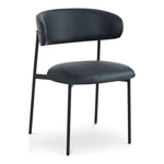 Lupita Vegan Leather Upholstered Dining Chair (760-C) in Black