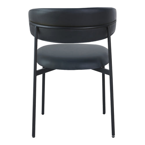 Lupita Vegan Leather Upholstered Dining Chair (760-C) in Black
