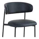Lupita Vegan Leather Upholstered Dining Chair (760-C) in Black