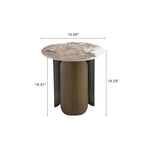Monica Sintered Stone Top End Table in Bronze