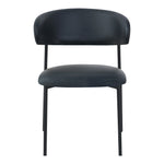 Lupita Vegan Leather Upholstered Dining Chair (760-C) in Black