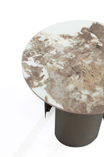 Monica Sintered Stone Top End Table in Bronze
