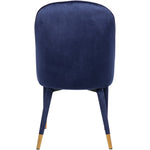 Belle Velvet Upholstered Dining Chair in Navy