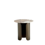 Monica Sintered Stone Top End Table in Bronze