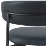 Lupita Vegan Leather Upholstered Dining Chair (760-C) in Black