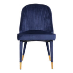 Belle Velvet Upholstered Dining Chair in Navy