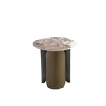 Monica Sintered Stone Top End Table in Bronze