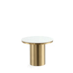 Glenn Sintered Stone Top End Table in Gold
