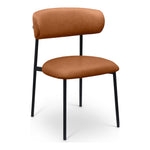 Lupita Vegan Leather Upholstered Dining Chair (760-C) in Cognac