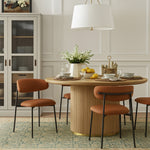 Lupita Vegan Leather Upholstered Dining Chair (760-C) in Cognac