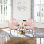 Belle Velvet Upholstered Dining Chair in Pink