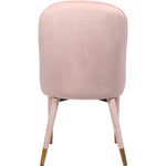 Belle Velvet Upholstered Dining Chair in Pink