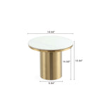 Glenn Sintered Stone Top End Table in Gold