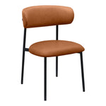 Lupita Vegan Leather Upholstered Dining Chair (760-C) in Cognac