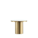 Glenn Sintered Stone Top End Table in Gold