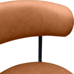 Lupita Vegan Leather Upholstered Dining Chair (760-C) in Cognac