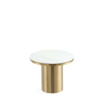 Glenn Sintered Stone Top End Table in Gold