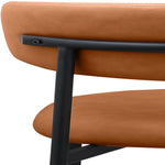 Lupita Vegan Leather Upholstered Dining Chair (760-C) in Cognac