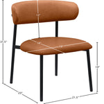 Lupita Vegan Leather Upholstered Dining Chair (760-C) in Cognac