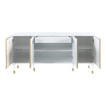 Bellissimo Lacquer Finish And Acrylic Sideboard / Buffet in White