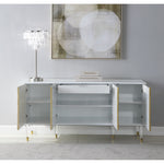Bellissimo Lacquer Finish And Acrylic Sideboard / Buffet in White