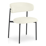 Lupita Vegan Leather Upholstered Dining Chair (760-C) in Cream